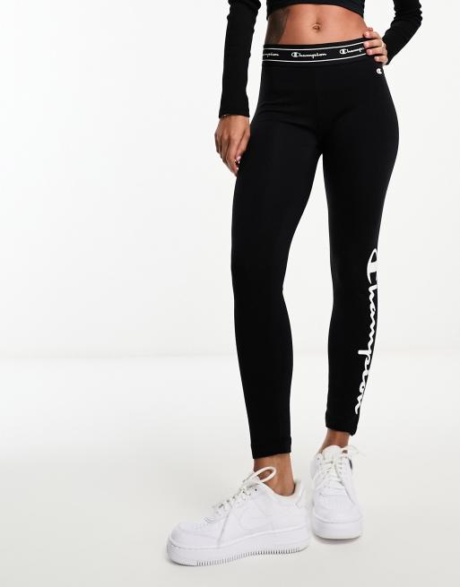 Champion large logo leggings in black