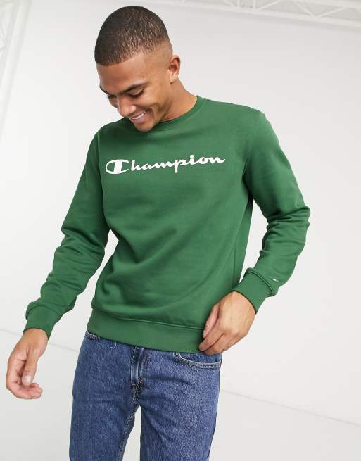 Champion store green sweatshirt