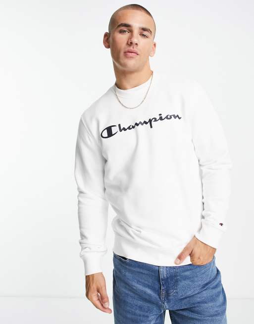 Champion large logo sweatshirt in white | ASOS