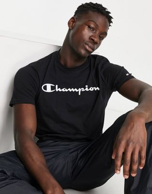 Champion large logo t-shirt in black