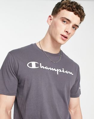 Champion large logo t-shirt in dark grey