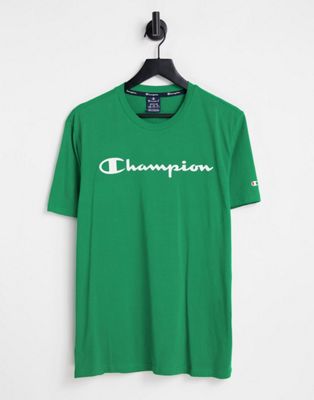 champion large logo t-shirt in green - ASOS Price Checker