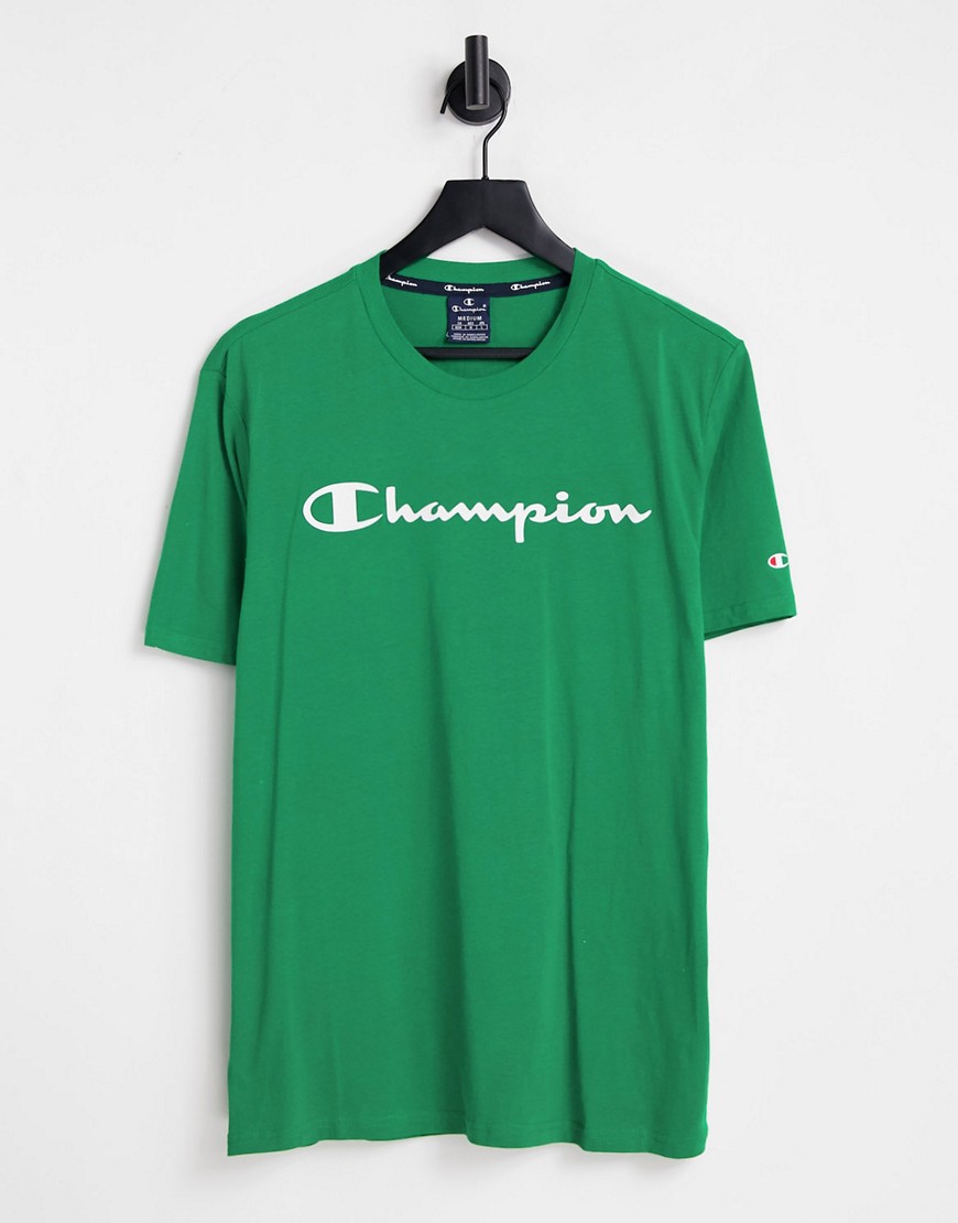 champion large logo t-shirt in green