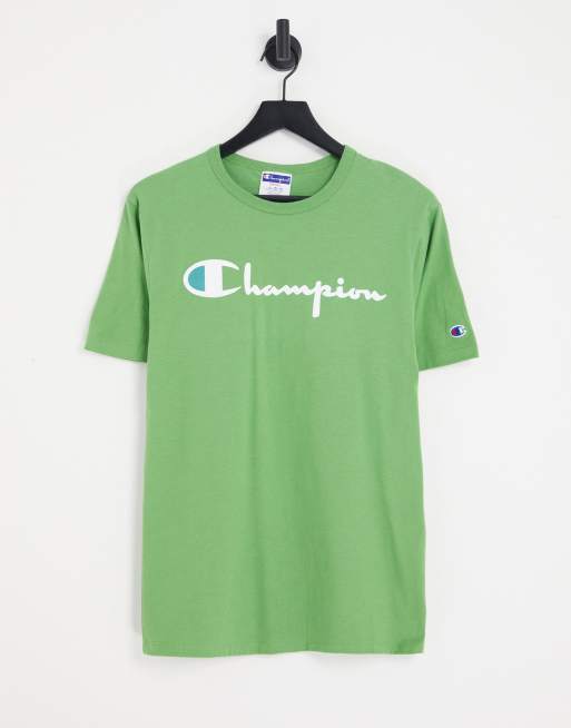 Champion large logo t shirt in green