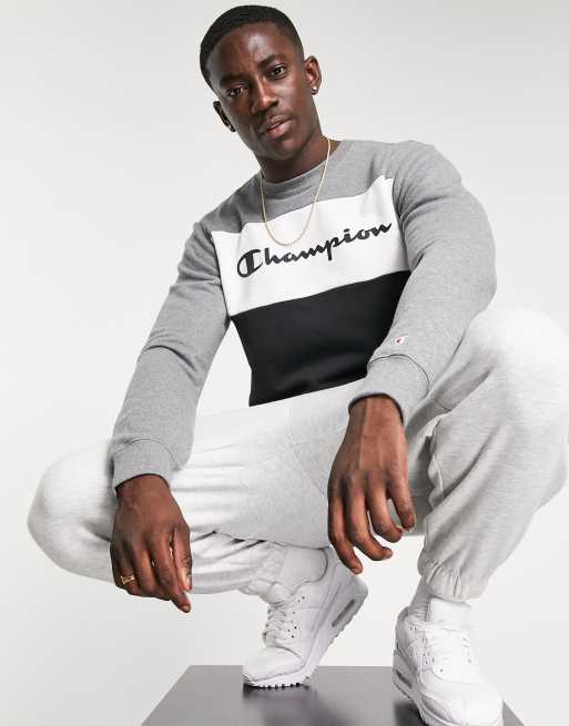 Champion best sale block sweatshirt