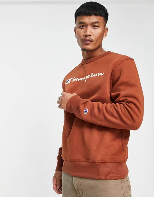 Champion sweater 2025 orange red