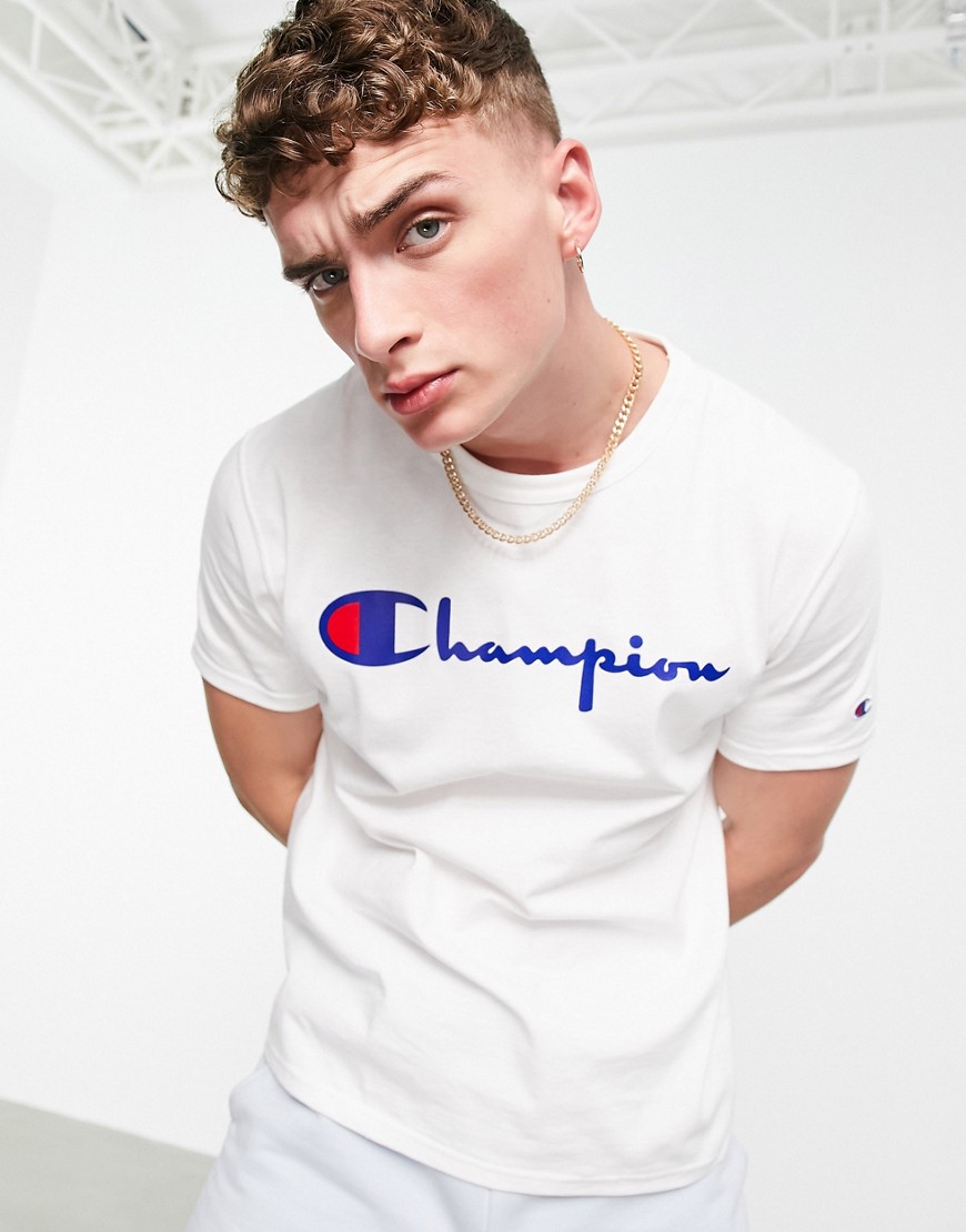 Champion large script logo t-shirt in white