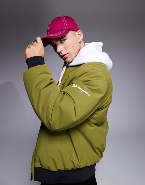 Champion – Legacy – Bomberjacke in Grün und Schwarz - view 1