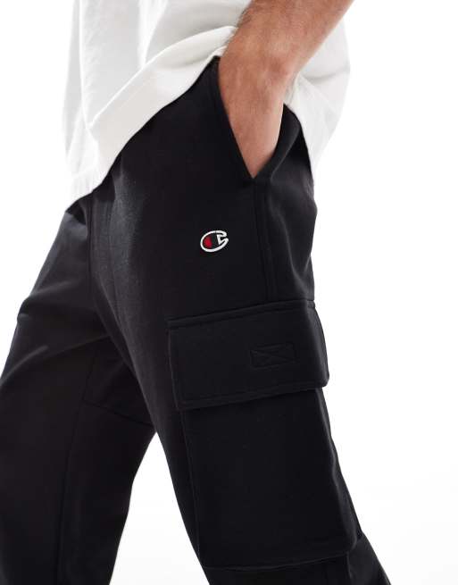 Champion - Legacy - Cargo-joggingbroek met geribbelde boorden in zwart, 3 van 5