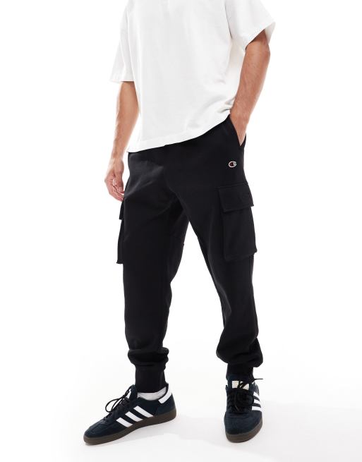 Champion - Legacy - Cargo-joggingbroek met geribbelde boorden in zwart, 5 van 5