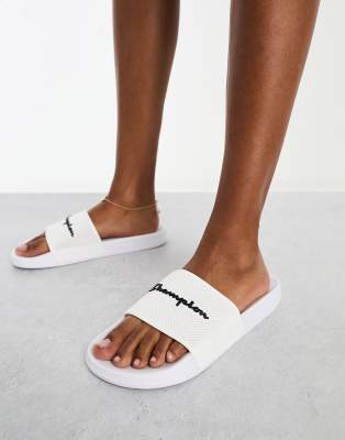 Champion Legacy Daytona sliders in white - ASOS Price Checker