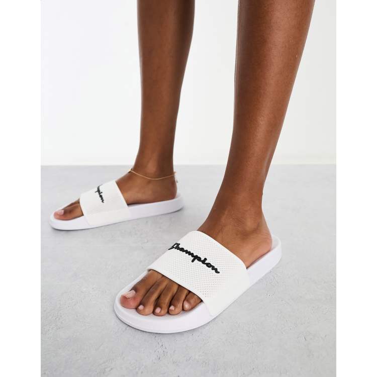 Champion discount white slides