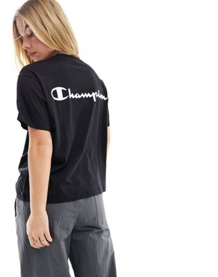 Champion Legacy drop shoulder t-shirt in black