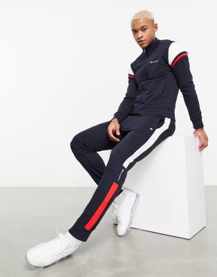 Champion Legacy full zip tracksuit in navy colourblock - ASOS Price Checker