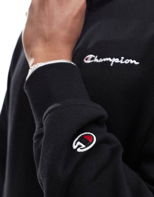 Champion Legacy half zip sweatshirt in black