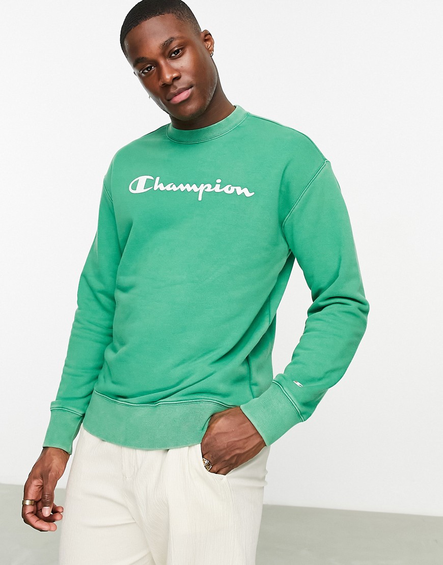 Champion Legacy old school sweatshirt in washed green