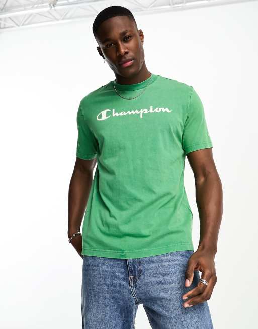 Champion Legacy old school in | t-shirt green ASOS washed