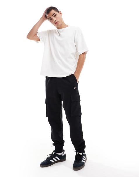 Champion - Legacy - Pantalon de jogging cargo à chevilles côtelées - Noir - view 1