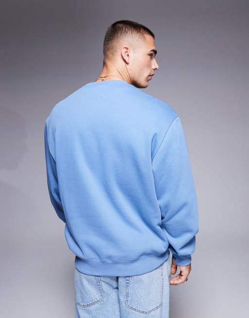 Champion Legacy pocket crew neck sweatshirt in blue ASOS