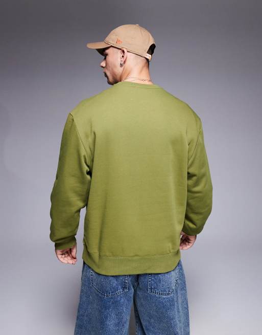 Champion velvet panel crew sweatshirt hotsell