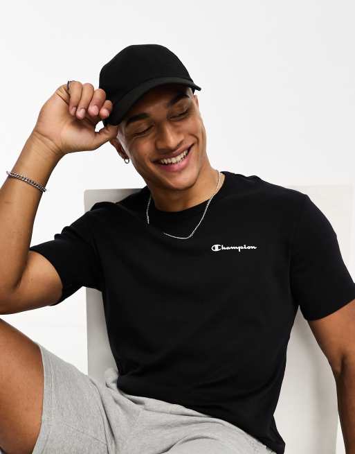 Champion Legacy ribbed t shirt in black ASOS