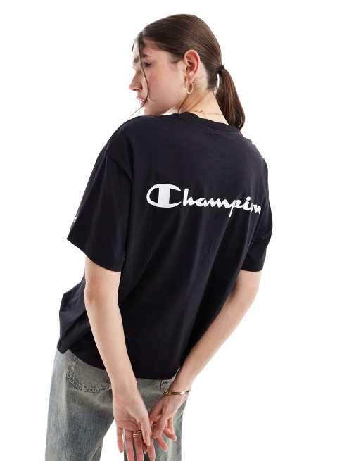 Champion - Legacy - Sort T-shirt med sænkede skuldre