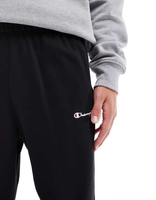 Black champion sweatpants men best sale