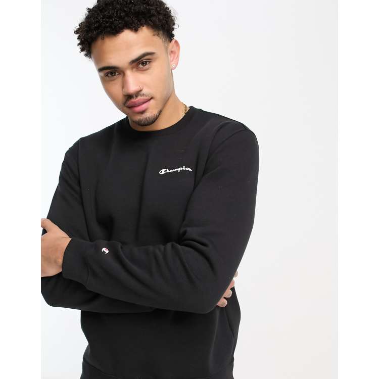 Champion Legacy sweatshirt with small logo in black ASOS