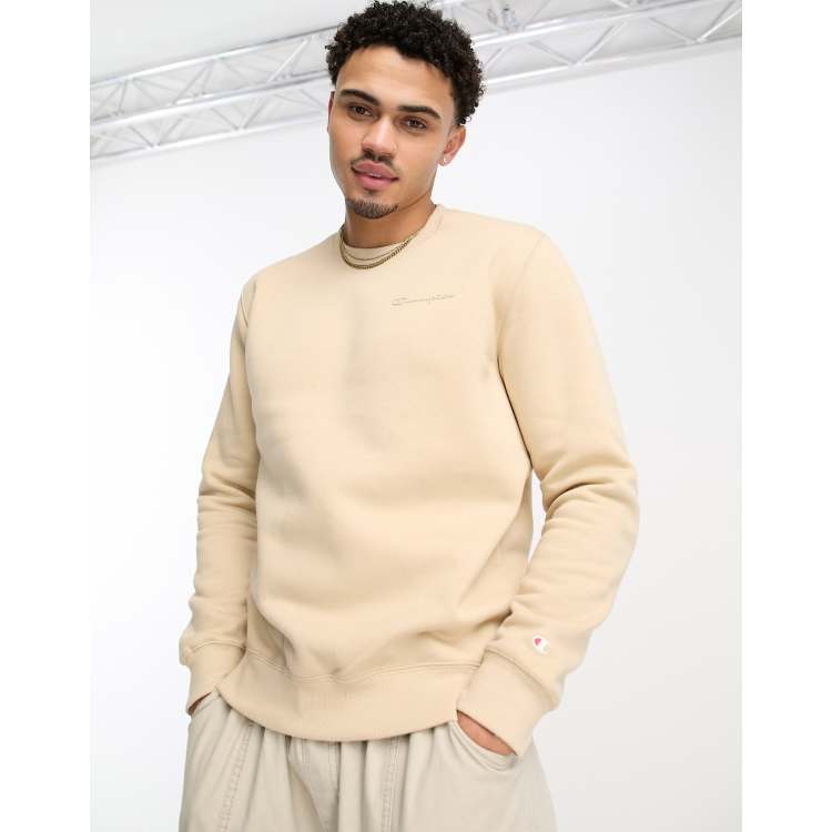 Beige best sale sweatshirt champion