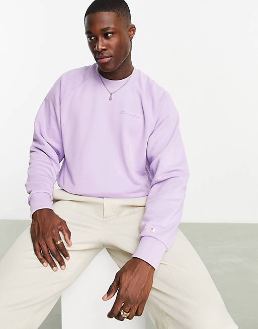 Champion Legacy sweatshirt with tonal logo in purple | ASOS