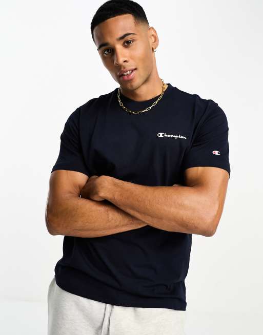 Champion Legacy T shirt petit logo Bleu marine ASOS