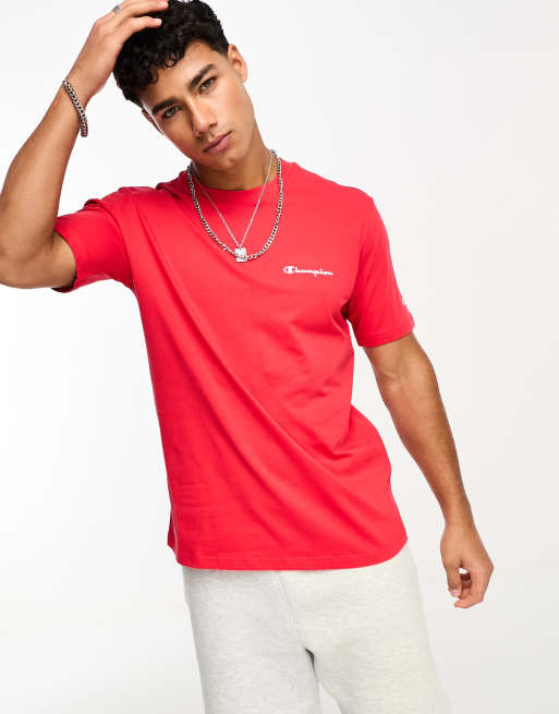 Champion – Legacy – T-Shirt in Rot mit kleinem Logo