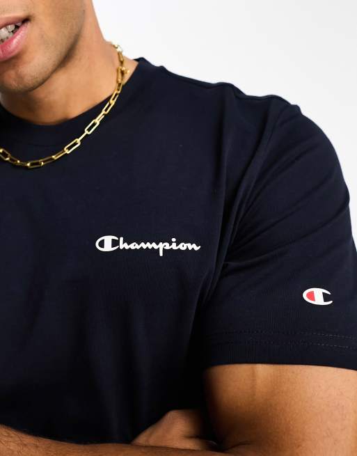 Champion - Legacy - T-shirt met klein logo in marineblauw, 3 van 4
