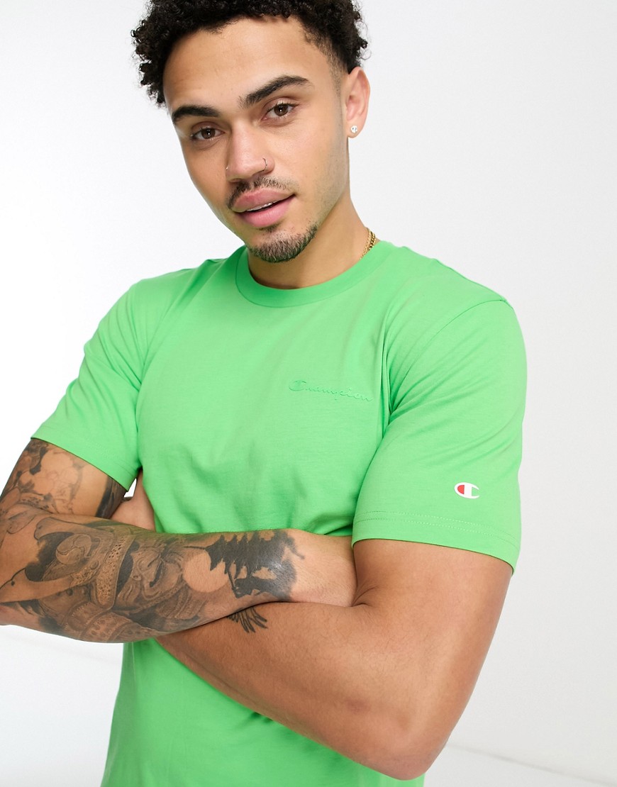 Champion Legacy t-shirt with small logo in green