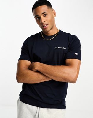 Champion Legacy t-shirt with small logo in navy - ASOS Price Checker