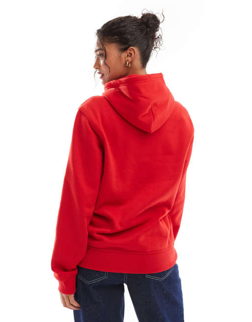 Champion - Legacy - Uniseks hoodie met logo in het midden in rood, 2 van 4