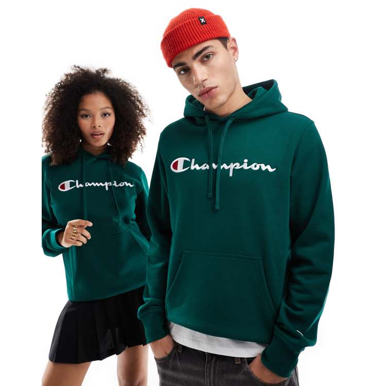 Champion Legacy unisex centre logo hoodie in green ASOS