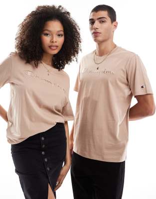 Champion Legacy unisex tonal center logo t-shirt in brown