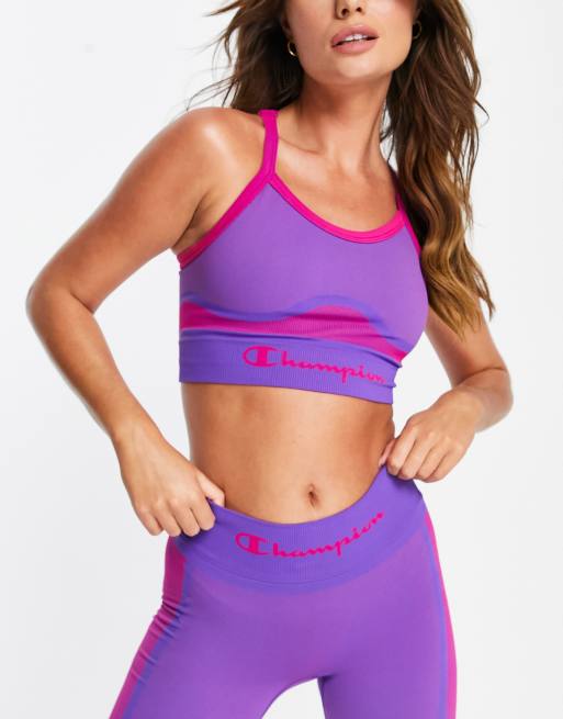 Champion – Lila seamless träningsbehå med logga