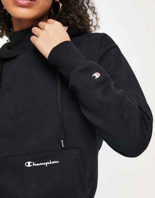 Champion sweatshirt clearance black logo