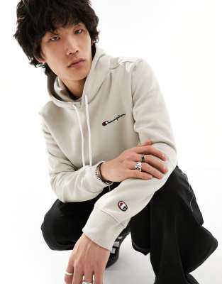 Champion logo hoodie in beige - ASOS Price Checker