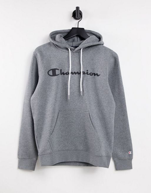 Champion logo hoodie in grey | ASOS