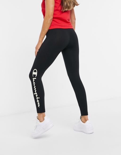 Champion logo leggings in black