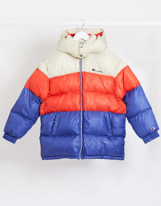 Red champion hot sale puffer jacket