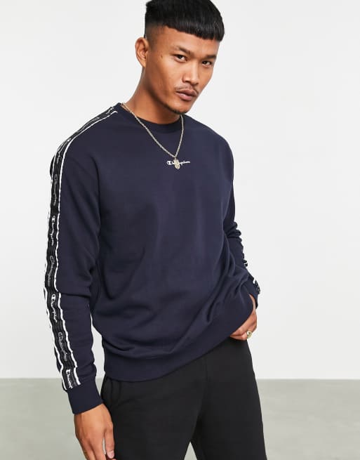 leven Handvest eigenaar Champion logo taped sweatshirt in navy | ASOS