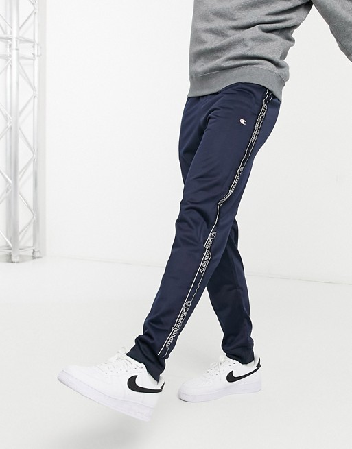 Champion logo taping joggers in navy