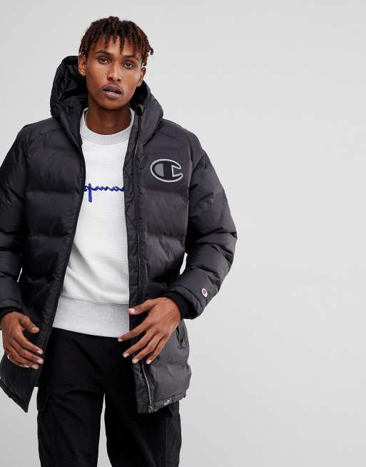 Champion puffer cheap bomber jacket