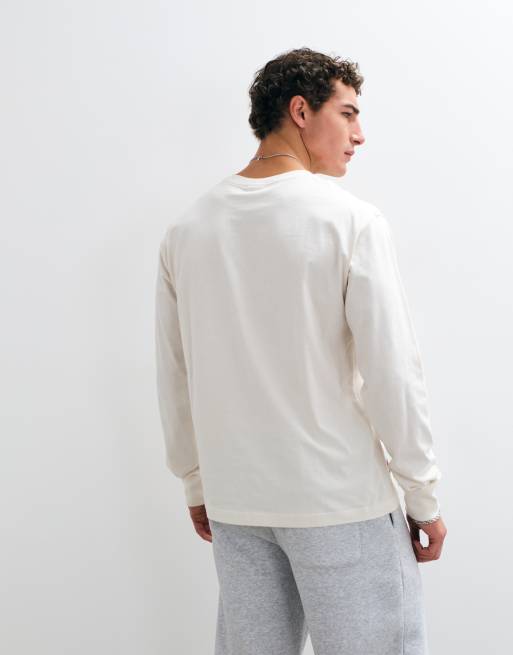 Champion long sleeve crewneck t-shirt in off white, 5 of 5