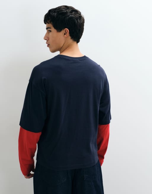 Champion long sleeve double layer crewneck t-shirt in black, 3 of 5