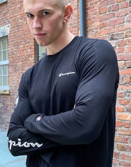 Champion long cheap sleeve shirt black